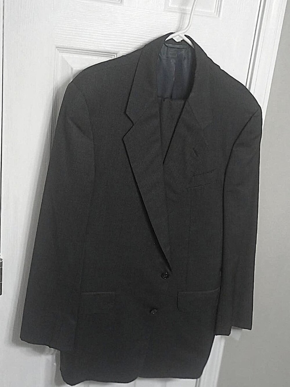 Hickey Freeman 1155 Collection Men Gray 2 Piece Suit 42L